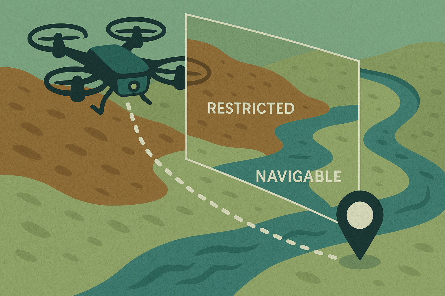 Drone navigation preview