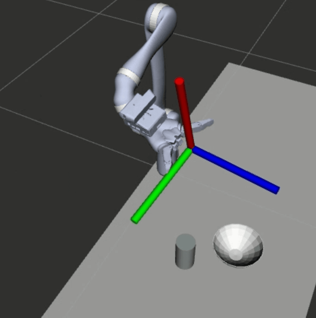 Robotic arm motion planning preview